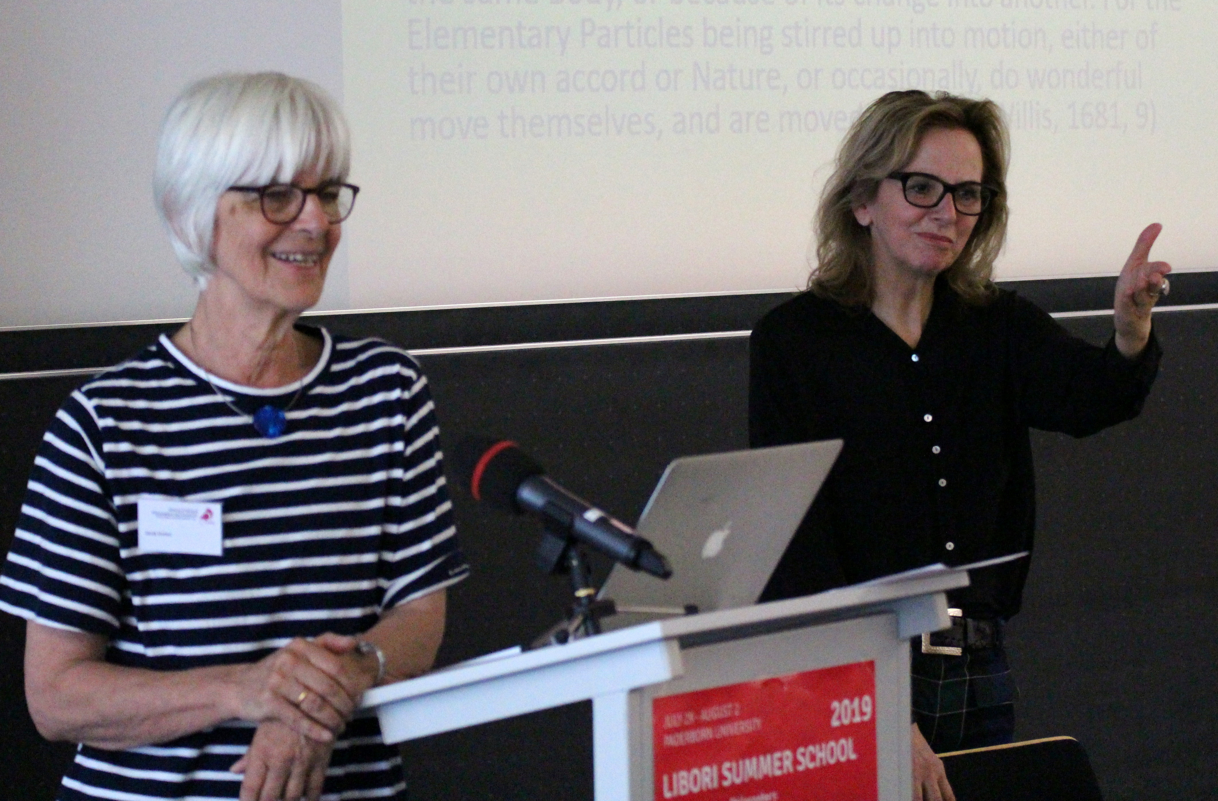 Sarah Hutton and Ruth Hagengruber at the Libori Summer School Teaching Women Philosophers